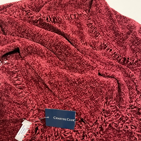 Charter Club Burgundy Scarf - for Women NWT - Picture 2 of 4